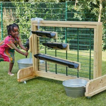 Water Wall on Wheels - 133 x 98 x 70cm | Outdoor | Forest School | Exploratory Water Play | Cause and Effect