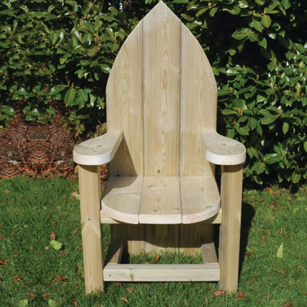 Children's Wooden Outdoor Storytellers Throne - 150 x 81 x 65 cm | Forest School | Reading Chair | Playground