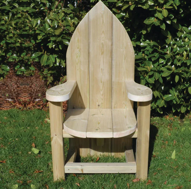 Children's Wooden Outdoor Storytellers Throne - 150 x 81 x 65 cm | Forest School | Reading Chair | Playground