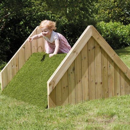 Outdoor Wooden Clamber Hill - 120 x 100 x 92cm | Physical Education | Forest School | Climbing
