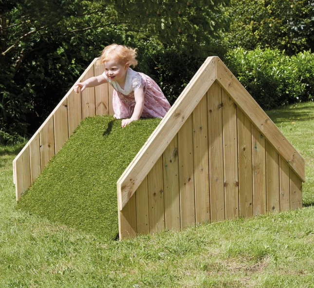 Outdoor Wooden Clamber Hill - 120 x 100 x 92cm | Physical Education | Forest School | Climbing