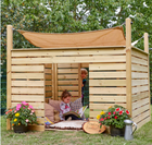 Outdoor Children's Wooden Sail Shade Shelter - 160 x 190 x 190cm | Outdoor Learning | Forest School | Playground | Den