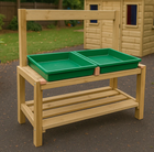 Children's Outdoor Wooden Creative Kitchen - Outdoor Learning | Forest School | Playground | Water Play | Messy Play | Exploratory Play