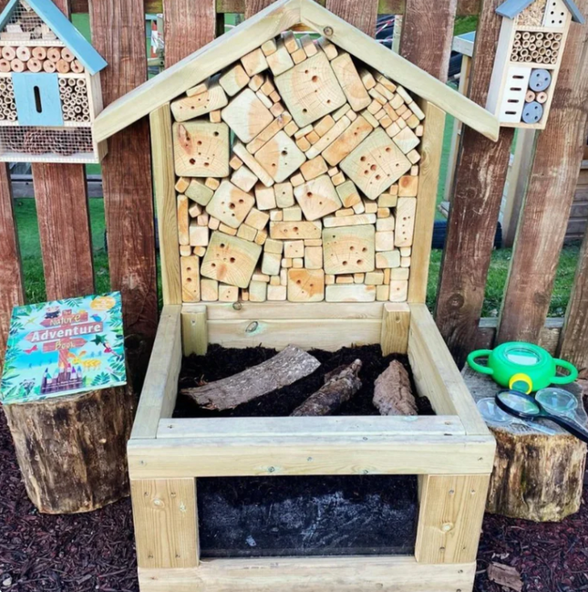 Outdoor Wooden Mini Bug Insect Hotel - Outdoor Learning | Forest School | Playground | Nature | Exploratory Play