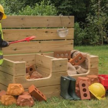 Outdoor Wooden Construction Pit - Outdoor Learning | Forest School | Playground | Role Play