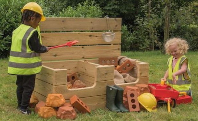 Outdoor Wooden Construction Pit - Outdoor Learning | Forest School | Playground | Role Play