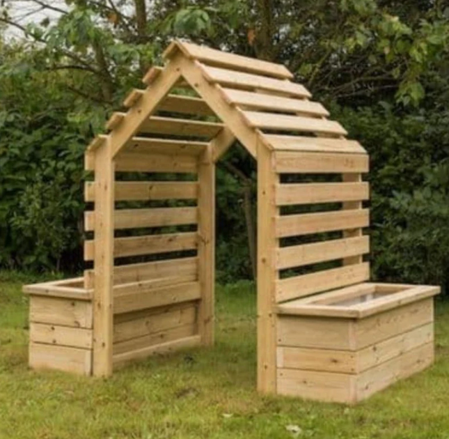 Outdoor Wooden Arch Enchanted Planter - Outdoor Learning | Forest School | Nature | Planting