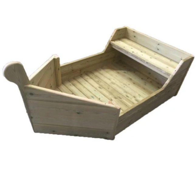 Outdoor Wooden Activity Boat - Outdoor Learning | Forest School | Role Play | Group | Social Play
