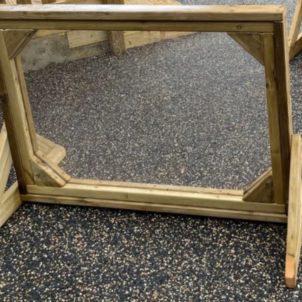 Freestanding Outdoor Wooden Painting Window - Outdoor Learning | Forest School | Motor Skills | Messy Play | Exploratory Play