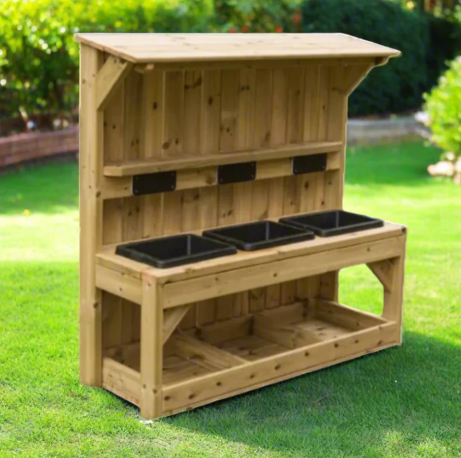 Outdoor Wooden Potting Bench - Outdoor Learning | Forest School | Garden | Planting | Messy Play