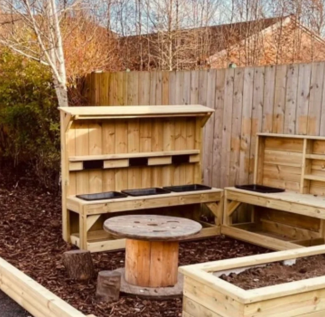 Outdoor Wooden Potting Bench - Outdoor Learning | Forest School | Garden | Planting | Messy Play