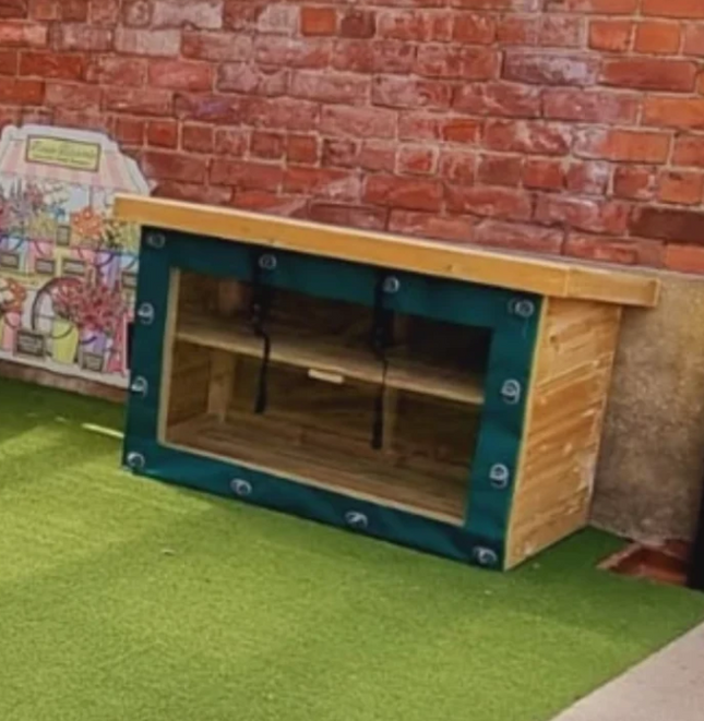 Outdoor Wooden Double Storage Unit with cover - 80 x 120 x 60 cm  | Outdoor Learning | Forest School | Garden Equipment Store Shed