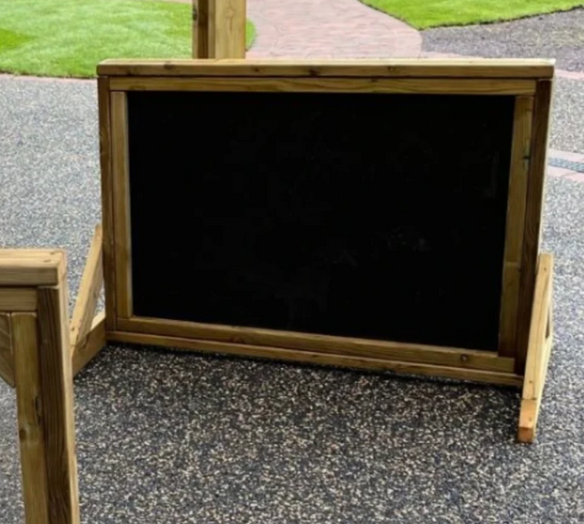 Outdoor Freestanding Wooden Chalkboard - Outdoor Learning | Forest School | Mark Making | Motor Skills | Exploratory Play | Playground