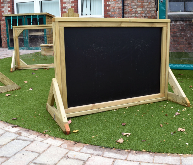 Outdoor Freestanding Wooden Chalkboard - Outdoor Learning | Forest School | Mark Making | Motor Skills | Exploratory Play | Playground