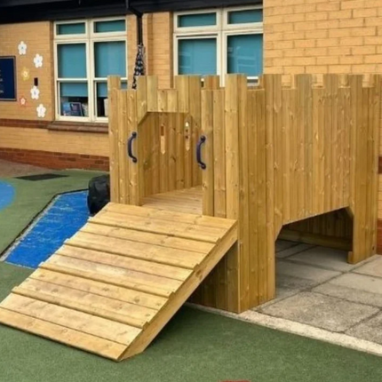Children’s Outdoor Wooden Play Fort - Outdoor Learning | Forest School | Role Play | Social Play | Exploratory Play | Playground