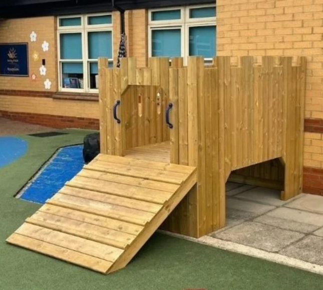Children’s Outdoor Wooden Play Fort - Outdoor Learning | Forest School | Role Play | Social Play | Exploratory Play | Playground