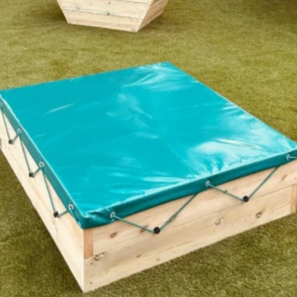 Outdoor Wooden Sand Pit & PVC Cover - 30 x 120 x 130 cm - Outdoor Learning | Forest School | Role Play | Social Play | Exploratory Play | Playground