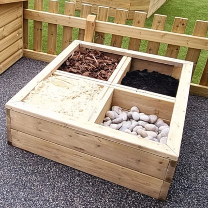Outdoor Wooden Digging Box - Outdoor Learning | Forest School | Messy Play | Social Play | Exploratory Play | Playground