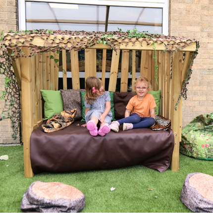 Outdoor Wooden Reading Hide Den - Outdoor Learning | Forest School | Role Play | Social Play | Exploratory Play | Playground