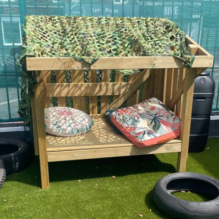 Outdoor Wooden Reading Hide Den - Outdoor Learning | Forest School | Role Play | Social Play | Exploratory Play | Playground