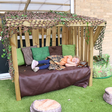 Outdoor Wooden Reading Hide Den - Outdoor Learning | Forest School | Role Play | Social Play | Exploratory Play | Playground