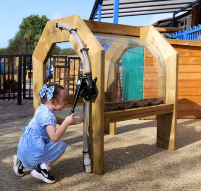 Outdoor Wooden Walk Through Water Tunnel -  120 x 90 x 50 cm | Outdoor Learning | Playground | Water Play | Cause and Effect | STEM