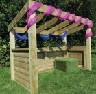 Outdoor Wooden Role Play Shelter - 150 x 190 x 110 cm | Outdoor Learning | Playground | Role Play | Forest School