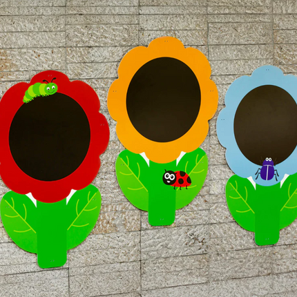 Colourful Daisy Flower Shape Outdoor Chalkboards - Pack of 5 | Outdoor Learning | Playground | Mark Making | Forest School