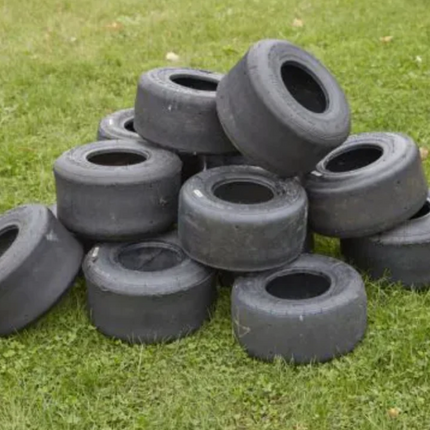 Tiny Tyres - Pack of 15 - Outdoor Learning | Forest School | Imaginative Play | Role Play | Cause and Effect | STEM