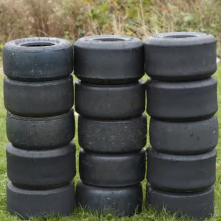 Tiny Tyres - Pack of 15 - Outdoor Learning | Forest School | Imaginative Play | Role Play | Cause and Effect | STEM