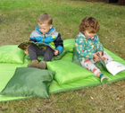 Green Cushions And Mat Outdoor Set - Pack of 7 | Outdoor Learning | Forest School | Seating | Floor Mat