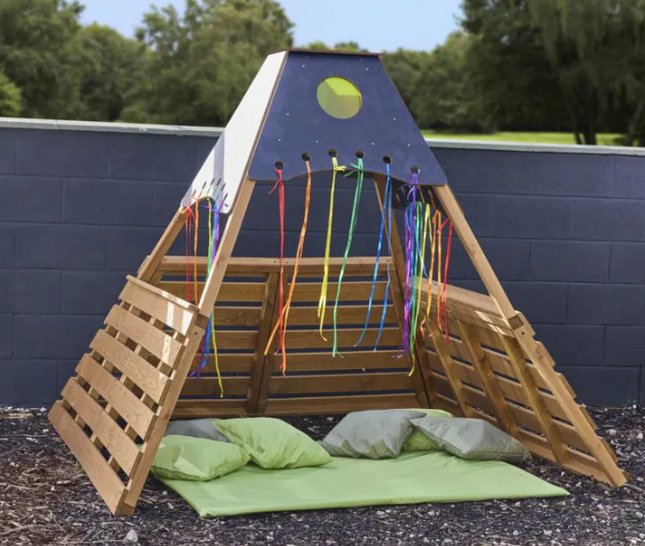 Green Cushions And Mat Outdoor Set - Pack of 7 | Outdoor Learning | Forest School | Seating | Floor Mat