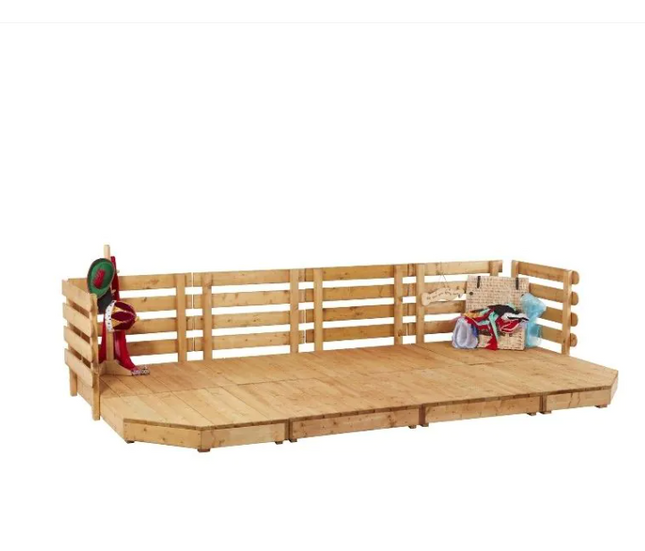 Wooden Class Size Stage - 400 x 200 x 90 cm | Outdoor Learning | Role Play | Imaginative Play | Forest School | Playground