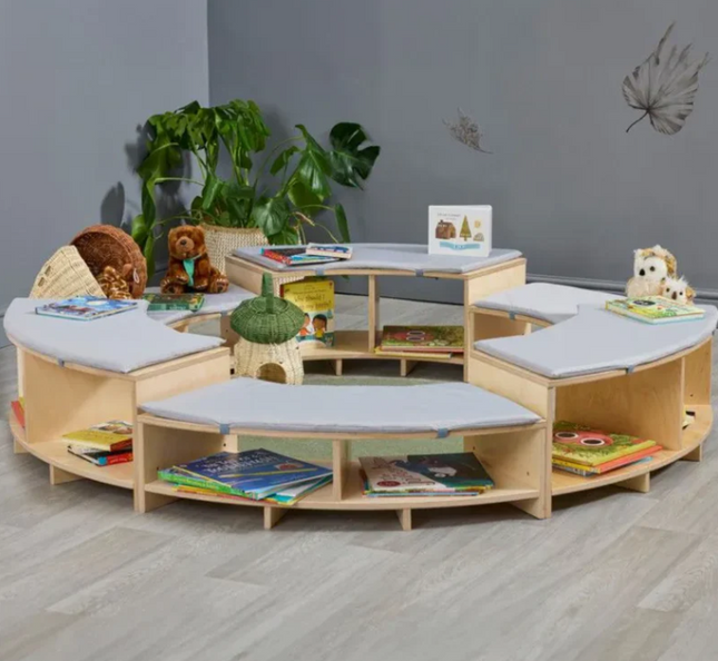 Rookie Community Library Seating Set - Classroom | Reading | Social Interaction | Cushions | Benches