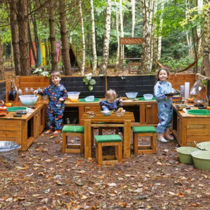 The Mighty Outdoor Wooden Kitchen Station - Outdoor Learning | Imaginative Play | Exploratory Play | Messy Play | Role Play
