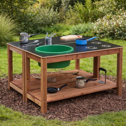 Bargain Value Longlast Mud Pie Kitchen & Table - Pack of 2 | Outdoor Learning | Imaginative Play | Exploratory Play | Messy Play | Role Play