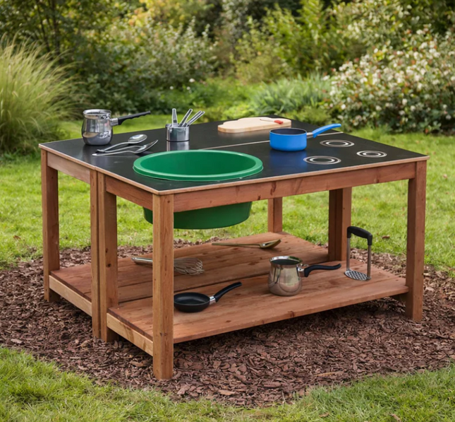 Bargain Value Longlast Mud Pie Kitchen & Table - Pack of 2 | Outdoor Learning | Imaginative Play | Exploratory Play | Messy Play | Role Play