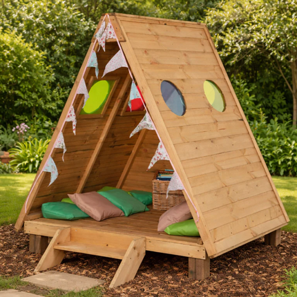 Indoor/Outdoor Wooden Forest Fern Peephole Den - Outdoor Learning | Classroom | Playground | Imaginative Play | Exploratory Play