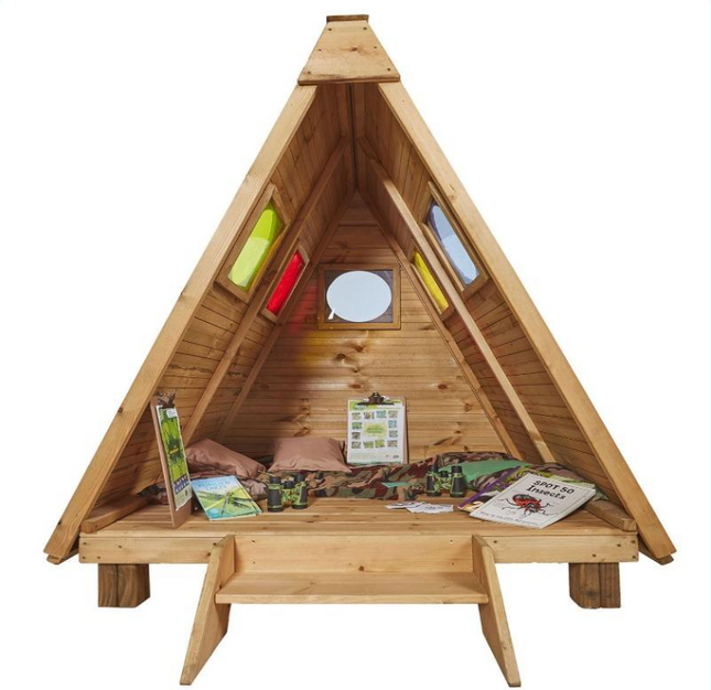 Indoor/Outdoor Wooden Forest Fern Peephole Den - Outdoor Learning | Classroom | Playground | Imaginative Play | Exploratory Play