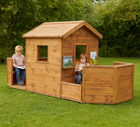 Indoor / Outdoor Wooden Book Barge - Outdoor Learning | Classroom | Playground | Library | Imaginative Play | Exploratory Play