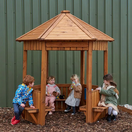 Outdoor Wooden Circus Canopy Gazebo - Outdoor Learning | Classroom | Playground | Meeting | Imaginative Play | Exploratory Play