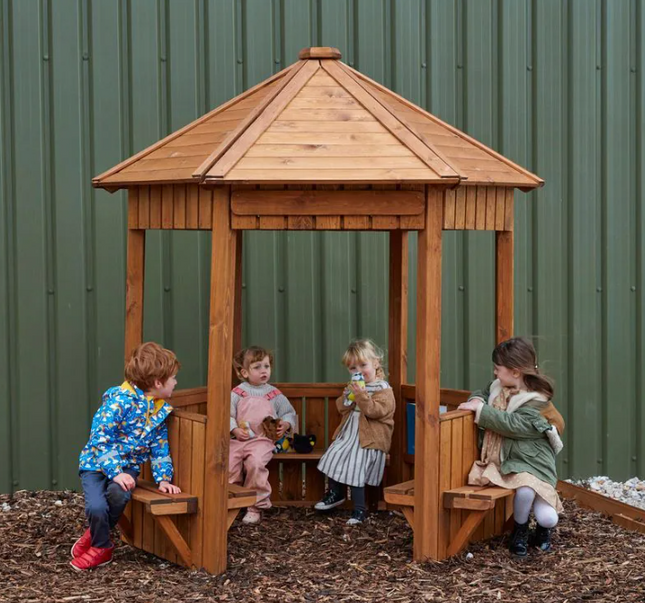 Outdoor Wooden Circus Canopy Gazebo - Outdoor Learning | Classroom | Playground | Meeting | Imaginative Play | Exploratory Play