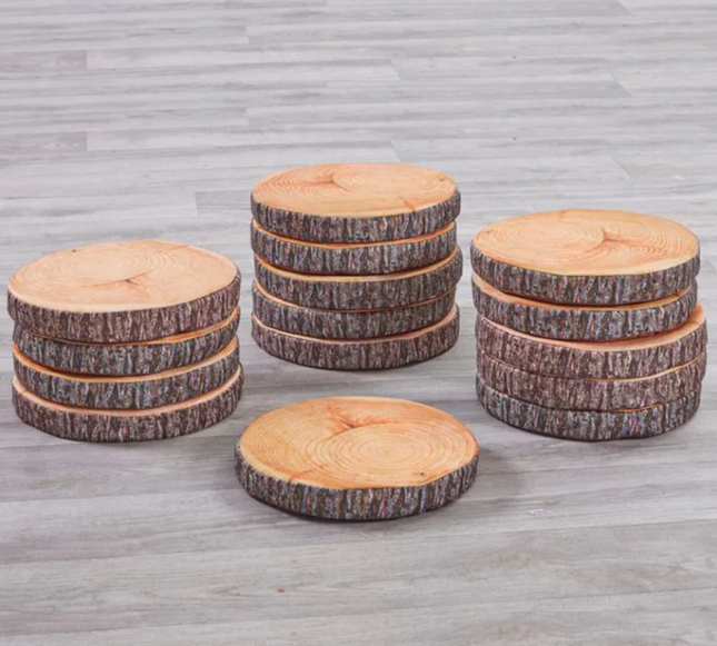 Log Slice Cushions - Pack of 15 | Outdoor Learning | Classroom | Playground | Cushions | Nature