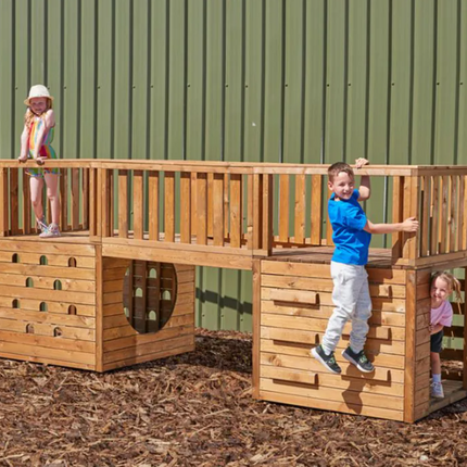 Outdoor Kendray Cube Climbing Frame Fort - Outdoor Learning | Playground | Physical Education