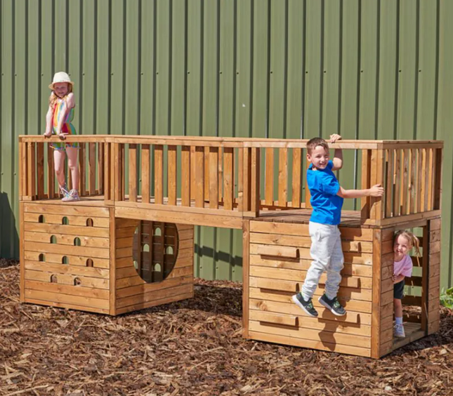 Outdoor Kendray Cube Climbing Frame Fort - Outdoor Learning | Playground | Physical Education