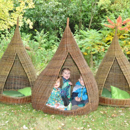 Large Wicker Pods - Pack of 3 | Indoor / Outdoor Learning | Playground | Classroom | Den