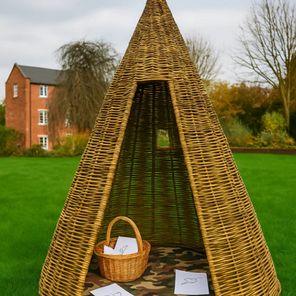 Outdoor Willow Wicker Wigwam - Single or Pack of 2 | Indoor / Outdoor Learning | Role Play | Den | Imaginative Play | Forest School