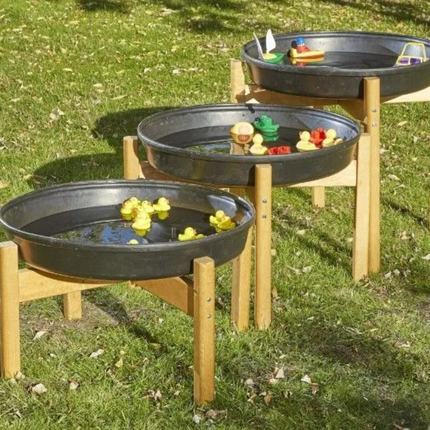 Trio Cascading Deep Tuff Spot Stations - Pack of 3 | Outdoor Learning | Forest School | Water Play | Messy Play | Exploratory Play