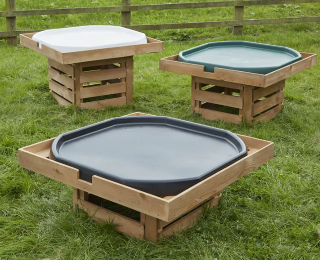 Tuff Spot Tray Stand - Single or Set of 3 | Outdoor Learning | Forest School | Water Play | Messy Play | Exploratory Play