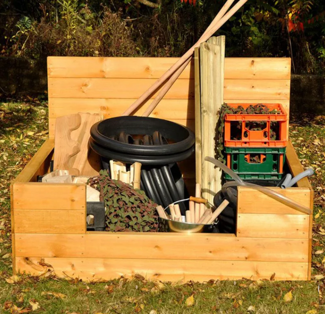 Outdoor Wooden Loose Parts Bunker Store - 84.7 x 120 cm | Outdoor Learning | Forest School | Storage